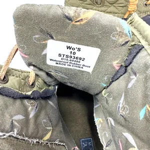 Sperry size 10 women's quilted duck boots waterproof rubber boot‎ green black thumbnail 6