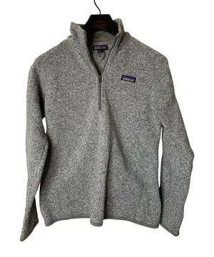 Patagonia Better Sweater 1/4 zip pullover fleece gray women's size medium 25617 thumbnail 1