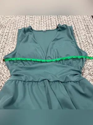 NWOT Halara Green V Neck Sleeveless Ruched Pocket Jumpsuit-Easy Peezy thumbnail 9