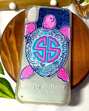 Simply Southern iPhone XS Max Case Turtle design glitter NWOT thumbnail 1