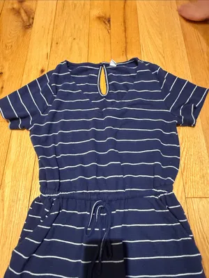 Old Navy Women’s Blue Striped Jumpsuit Size Medium - C1-337 thumbnail 4