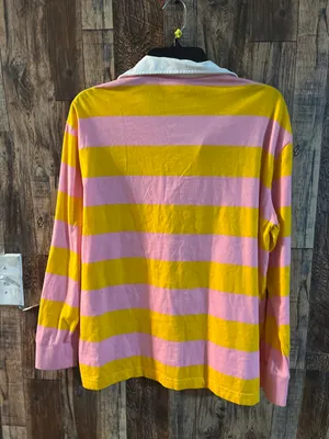 PINK - Victoria's Secret Orange long sleeve polo shirt size large thumbnail 3