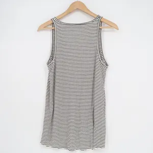 American Eagle Outfitters Soft & Sexy Tank Top Womens Medium White Black Striped thumbnail 5