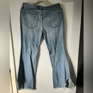 Free People - We The Free Vintage Flare Jeans Raw Hem Mid Rise Denim Size 28 thumbnail 4