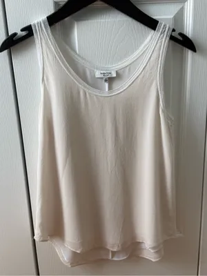 Aritzia Babaton Liev 100% Silk Tank in White thumbnail 2