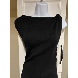 SNDYS Leena Maxi Dress in Black - Off-Shoulder Cotton Knit - Size S thumbnail 9