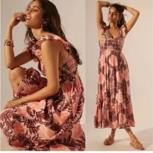 Cecilia Pettersson x Anthropologie Smocked Maxi Dress thumbnail 3
