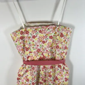 Vtg Lilly Pulitzer Pink Waist Ribbon‎ Tie Floral Lace Strapless Dress EUC Size 4 thumbnail 9