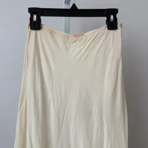 VTG Yolanda sz S Hand Made Cream Lace Ruffle Slip Skirt Maxi Victorian style thumbnail 2