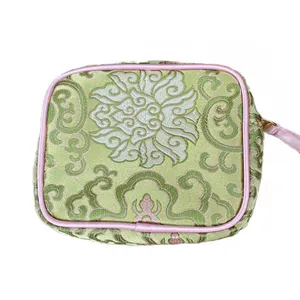 NWOT 3-Piece Travel Toiletry, Jewelry Roll & Makeup Bag Set, Pink & Light Green thumbnail 7