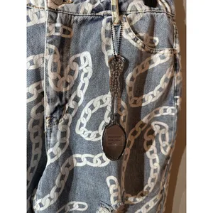 Spoon Jeans Womens Size 13 Distressed Chain‎ Print Straight Leg Denim NWT thumbnail 2