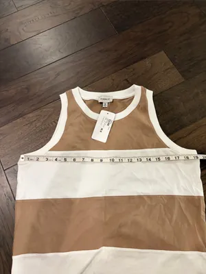 New With Tags Evereve Miles Stripe Tank Sz M thumbnail 4