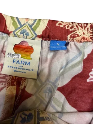 ✨🍍 FARM Rio x Anthropologie Pineapple Satin Wide Leg Pants Size‎ Medium 🍍✨ thumbnail 4