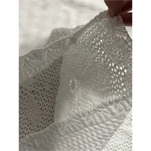 wild fable White Crochet Slip Dress with Floral Appliqués thumbnail 3