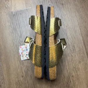 Papillio Sandals Women's Arizona Scale Pattern Metallic Gold Size 41 L10 M8 thumbnail 10