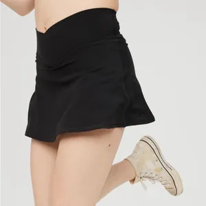 Crossover Tennis Skort OFFLINE By Aerie Real Me Size Large in Black thumbnail 1