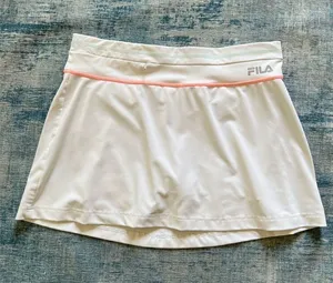 Fila White Peach Pink Athletic Golf Skort Medium thumbnail 1