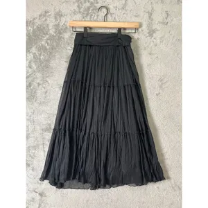 Vintage Y2k Black Tiered‎ Skirt Whimsigoth Flowy Fairycore Dark Romance Medium thumbnail 3
