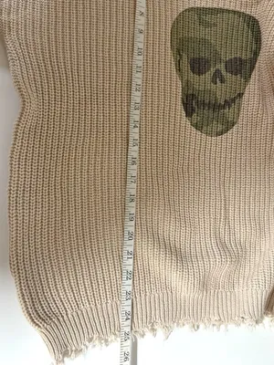 Moon & Madison Camo Skull Oversized Sweater thumbnail 8