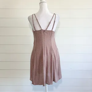 American Eagle‎ Outfitters Y2K Tan Polkadot Dress Size 8 thumbnail 4