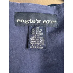 Vintage Eagle’s Eye Patchwork‎ Denim Vest Quilted Embroidered Cottagecore Artsy thumbnail 5