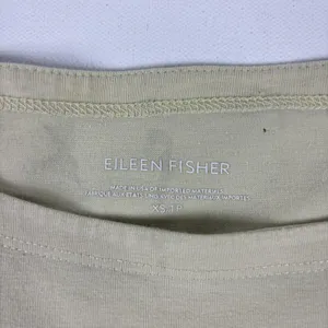 Eileen Fisher Shirt Womens XS Beige Crewneck Short Sleeve Cotton Spandex Basic‎ thumbnail 4