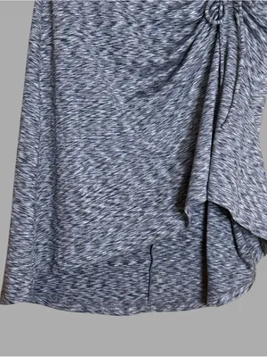 The North Face Gray Asymmetrical Midi Skirt with Side Tie thumbnail 4