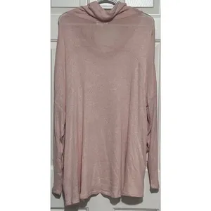 Lone‎ + Lux Women's Light Peach Cowl Neck Layered Soft Long Sleeve Top Size 2X thumbnail 2