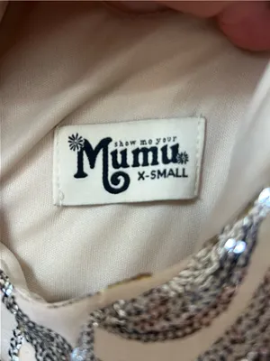 Show Me Your Mumu Gomez Silver & White Sequin Mini Dress size XS thumbnail 6