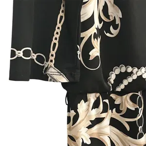White House Black Market Women's‎ Blouson Dress S Chain Link Print Black thumbnail 7