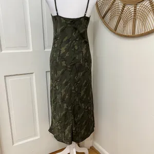 Wild Fable Slip Dress Forest Green Camo Midi S Lace Trim Grunge‎ Woodland Festival Y2K Boho thumbnail 5