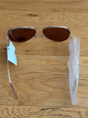 NWT - Fossil - Women's Gold Frame Brown Lens Aviator Sunglasses UV Protected thumbnail 2