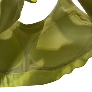 Gymshark Yellow Green Mesh Back Scoop Neck Racerback Active Sports Bra Sz Large thumbnail 5