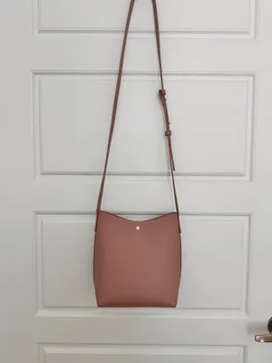 Samara Anthropologie Pink Vegan Leather Bag thumbnail 4