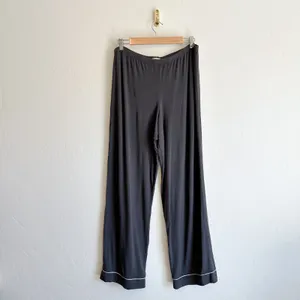 Eberjey | Gisele Long Sleeve Button Pant Pajama Set in Charcoal Grey thumbnail 4