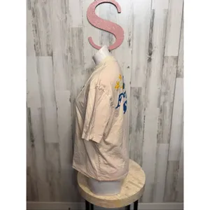 Youthphoria “Don’t Forget to Smile” Graphic T-Shirt Earth Print Beige Tee Small thumbnail 4