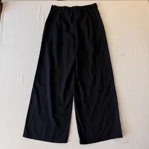 Floral Embroidered Wide Leg Trousers Womens Medium Black thumbnail 7