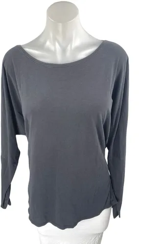 Lululemon Women's Black Long Sleeve Scoop Neck Athletic T Shirt Tee Top Size 6 thumbnail 1