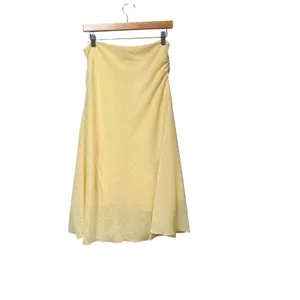 Princess Polly Yellow Textured Midi Skirt High Waisted Side Ruched US 4 thumbnail 4