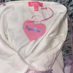 Sugar thrillz White and purple Floral top thumbnail 7