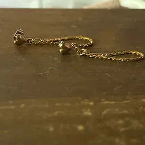 Vintage gold tone chain necklace, bracelet and earrings set thumbnail 3