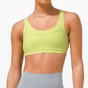 Lululemon Ebb to Train Bra Lime Green Ribbed Medium Support Size 6‎ W2CQGS thumbnail 1