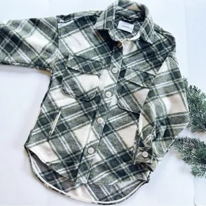 NEW Stradivarius Plaid Green Shacket Jacket Coat XS thumbnail 5