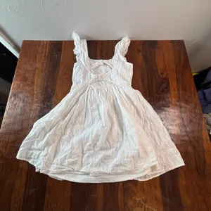 Mi Ami for Francesca's White Ruffle Bow Back Mini Dress Womens Small Cotton thumbnail 2