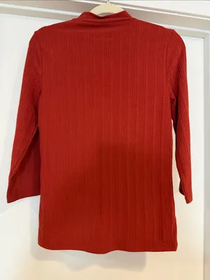 J. Crew Ribbed Long-Sleeve Mock Neck Sweater - Red thumbnail 7