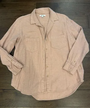 Madewell Flannel Sunday Shirt in Medium - Dusty Rose/Pink - C1 thumbnail 1