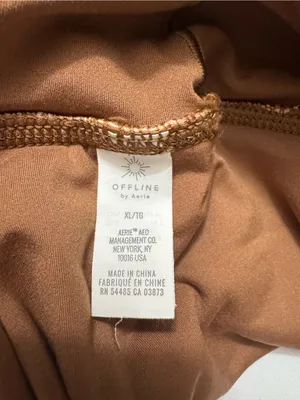 Aerie Brown and Tan Animal Print Tiered Skirt thumbnail 4
