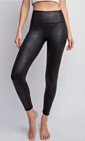 Aerie black faux leather leggings XS thumbnail 1
