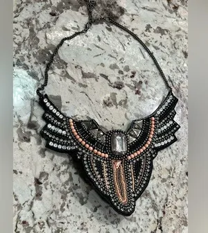 Women’s Multicolor Studded Bib Necklace thumbnail 1
