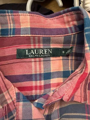 Lauren Ralph Lauren Pink and Blue Plaid Button-Down Shirt Sz Sz thumbnail 2